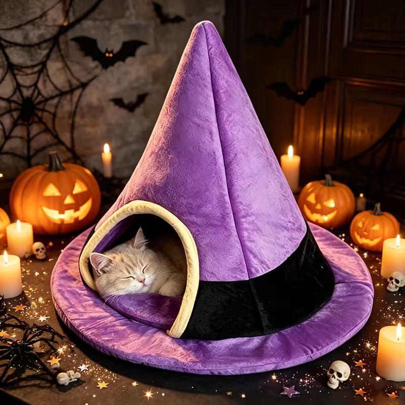 Maison Chapeau de Sorcière – Couchage pour chat & petit chien