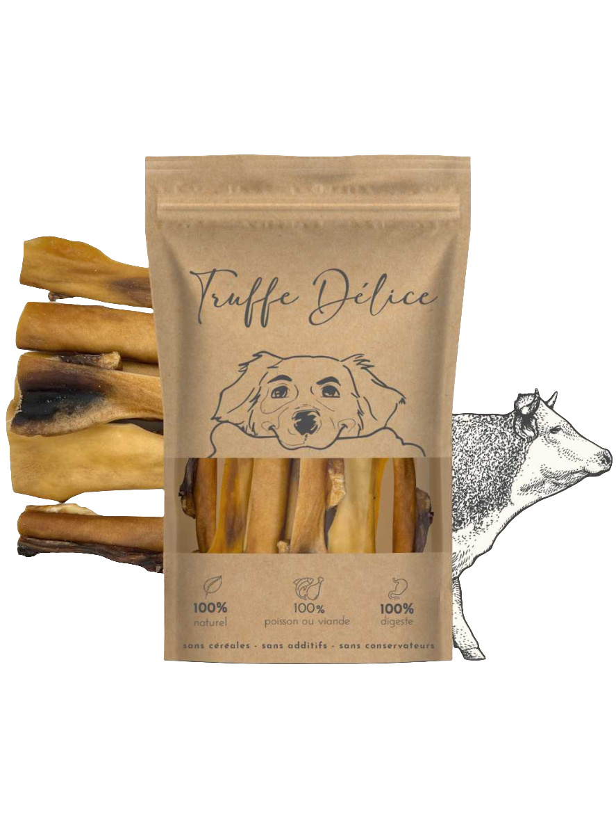 Peaux de boeuf - Friandises naturelles pour chien - 200g