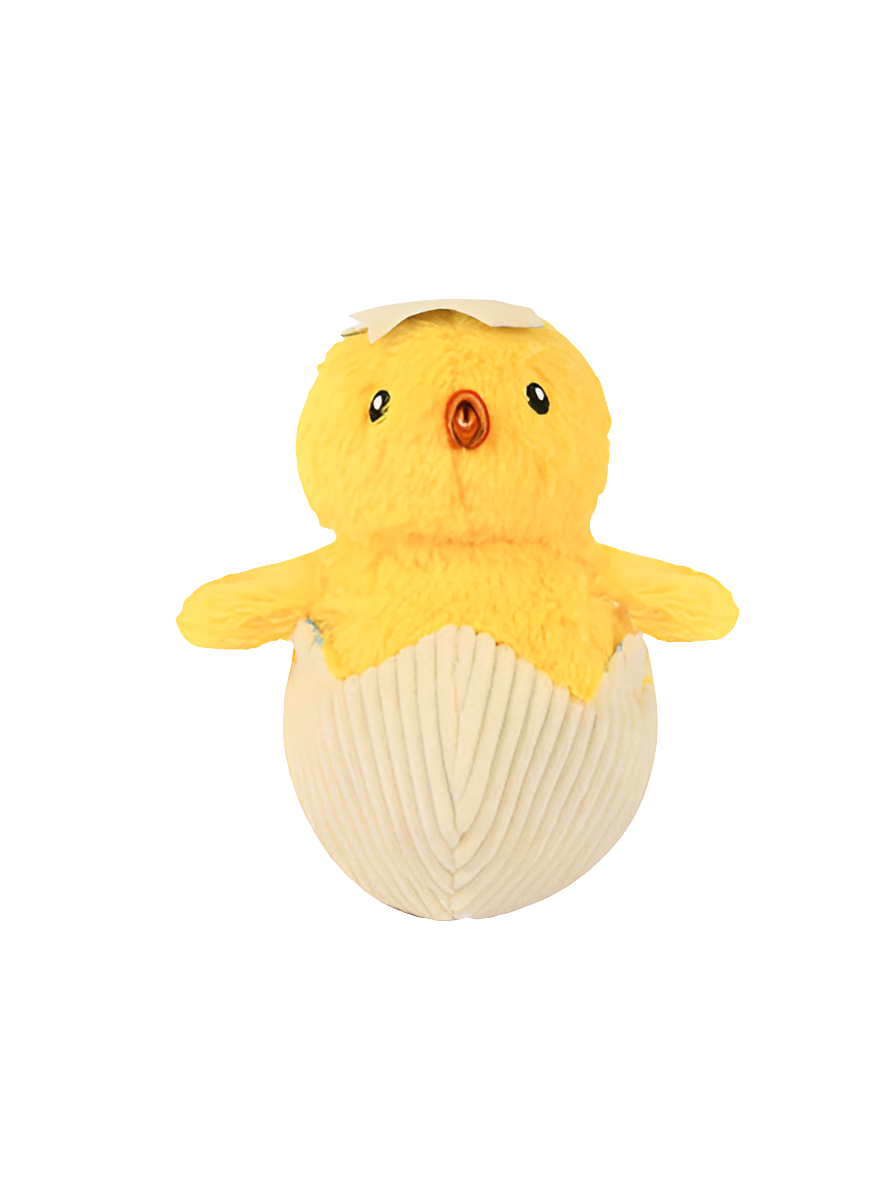 Peluche pour chien Poussin Surprise – Jouet d’occupation écoresponsable