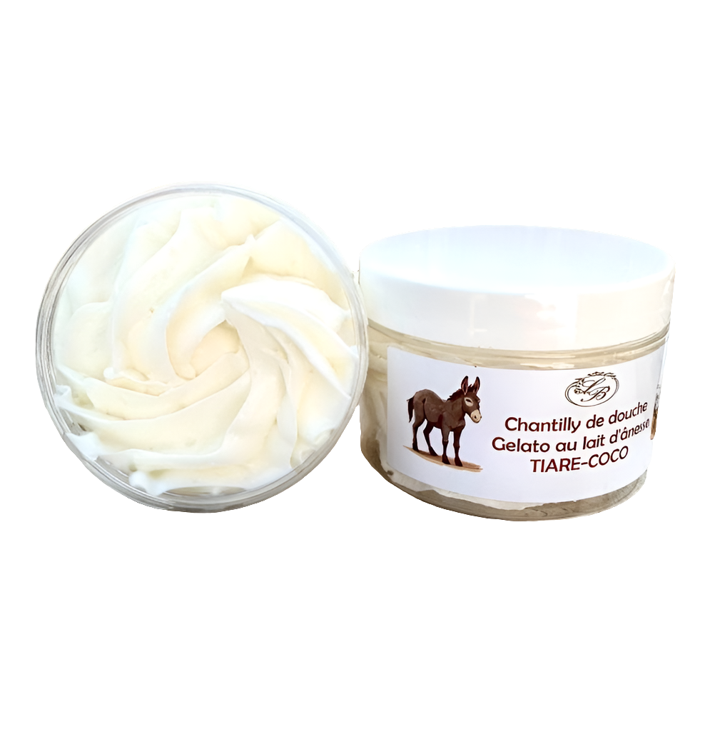 Chantilly de douche et bain Tiaré Coco au lait d’ânesse - 100g