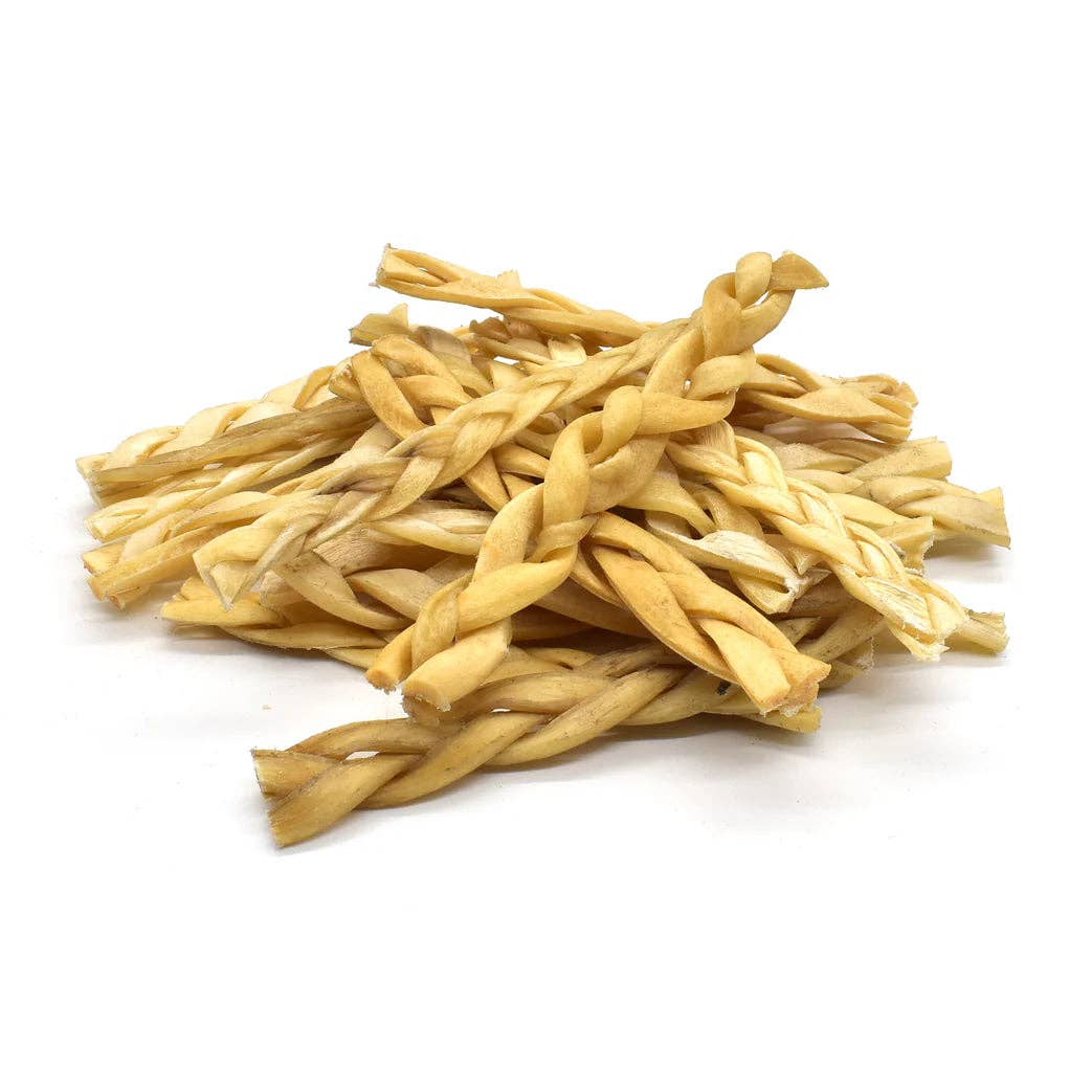 🐃 Tresse en peau de buffle à l’unité – Friandise 100 % naturelle (20 cm)