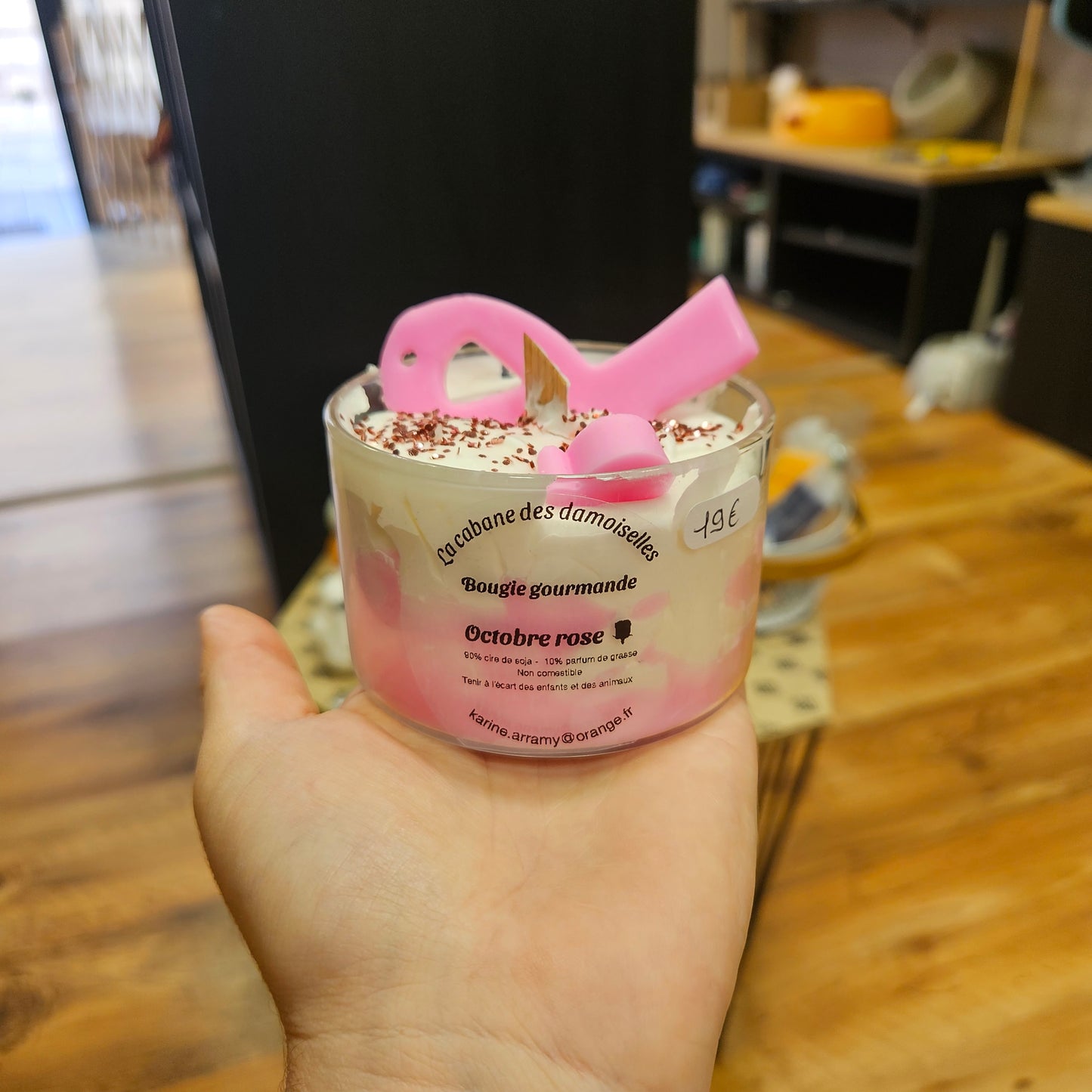 Bougie gourmande Octobre rose