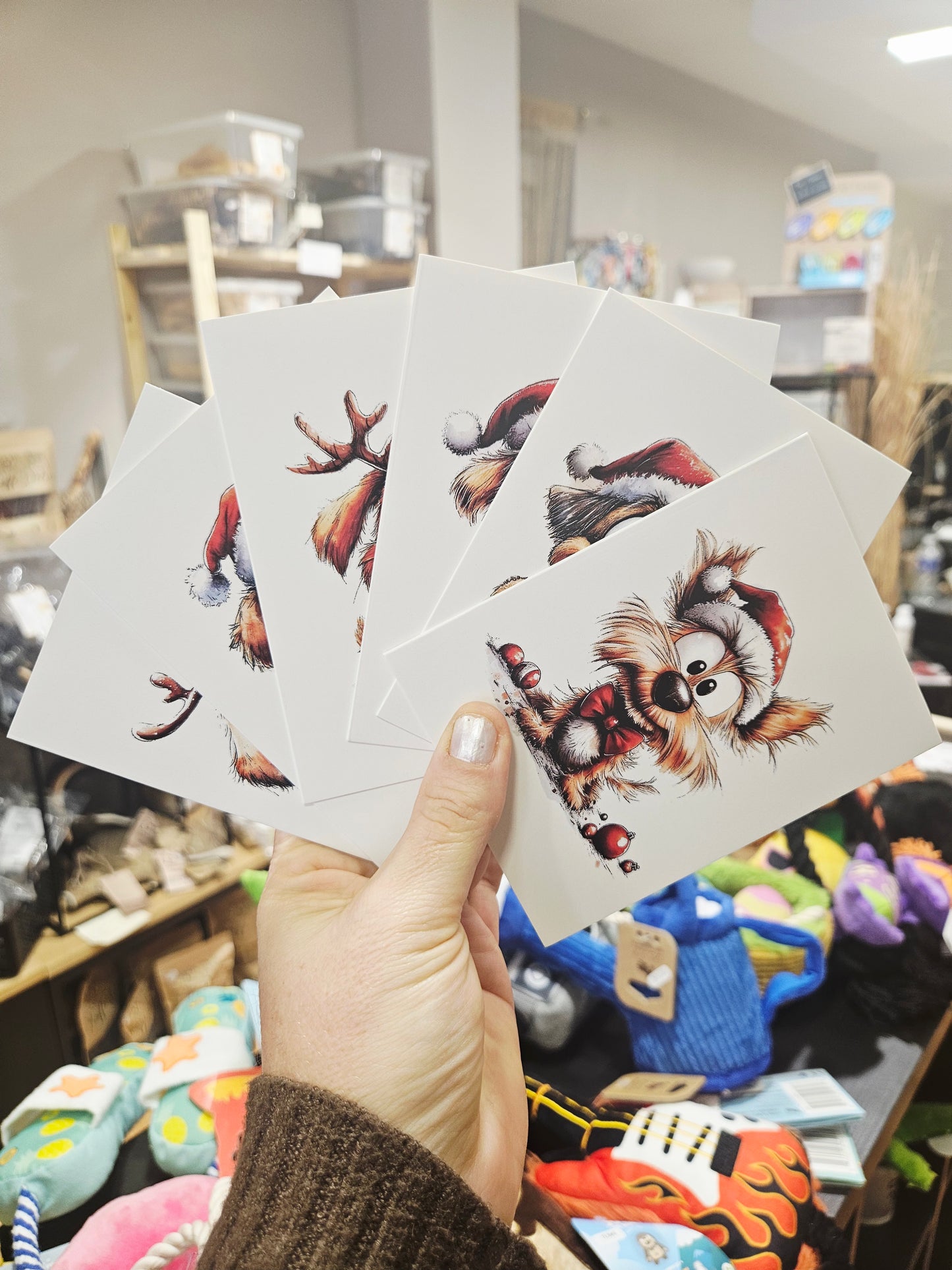 🎄 Carte de vœux de Noël – Chiens