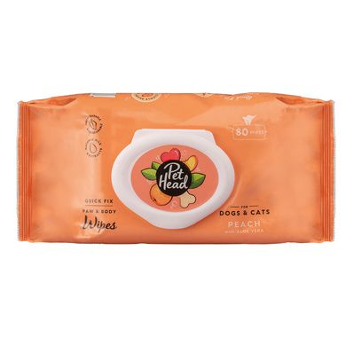Lingettes Pet Head à la pêche
