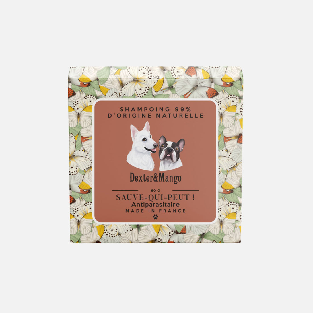 Shampoing solide antiparasitaire Sauve-qui-peut pour chien - 60g