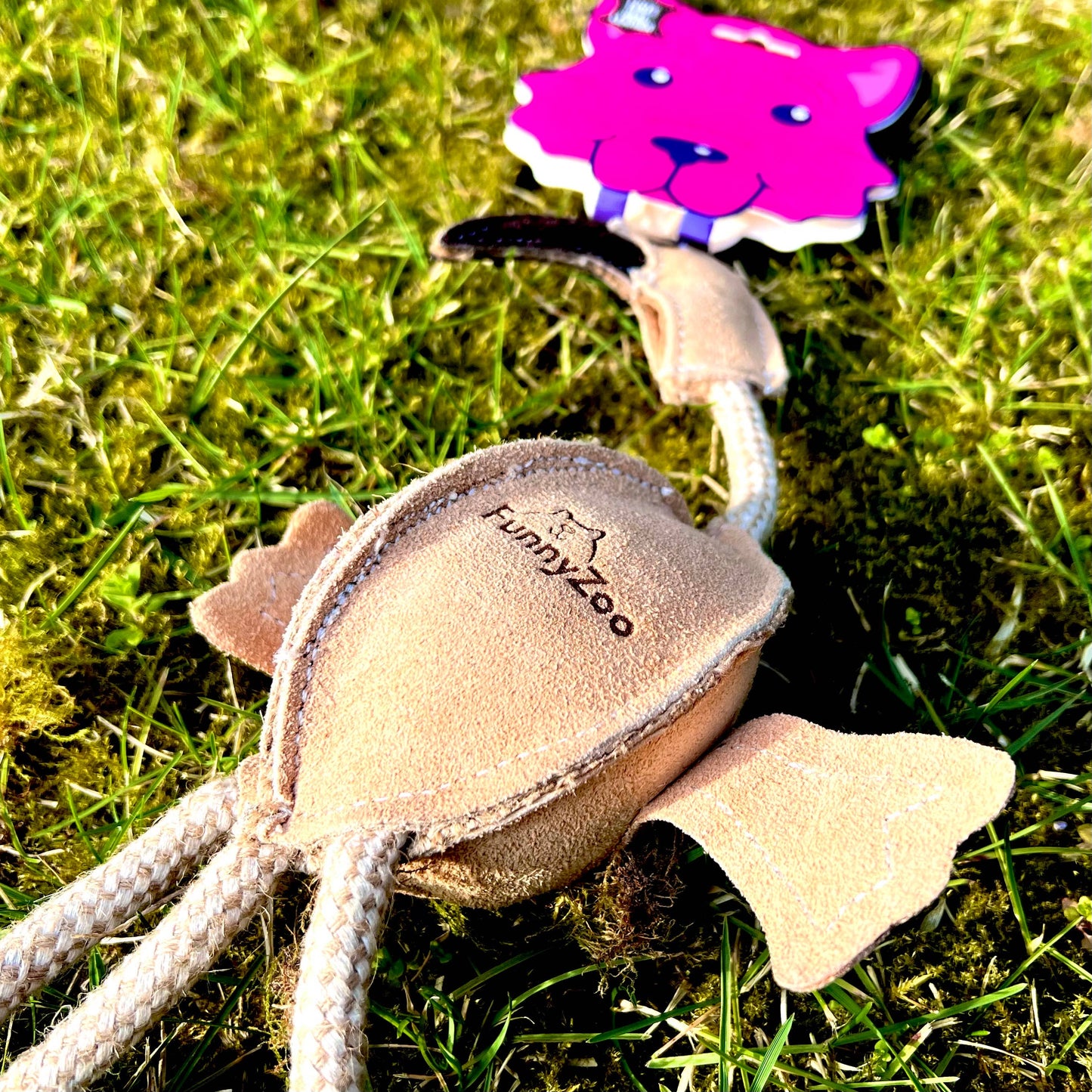 Flamant rose en daim - Jouet naturel pour chiens