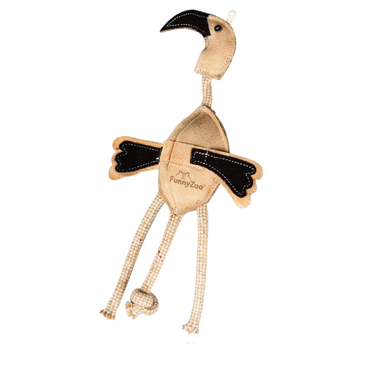 Flamant rose en daim - Jouet naturel pour chiens