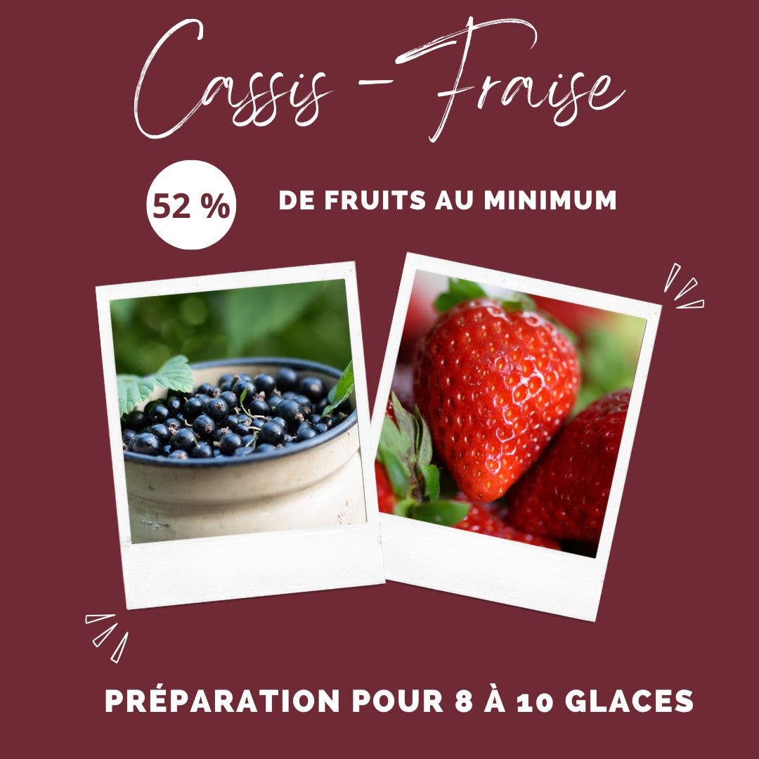 Glace pour chien  Cassis et Fraise
