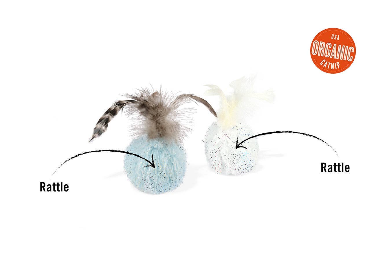 Boules de poils à la cataire, ensemble de 2 balles pour chat