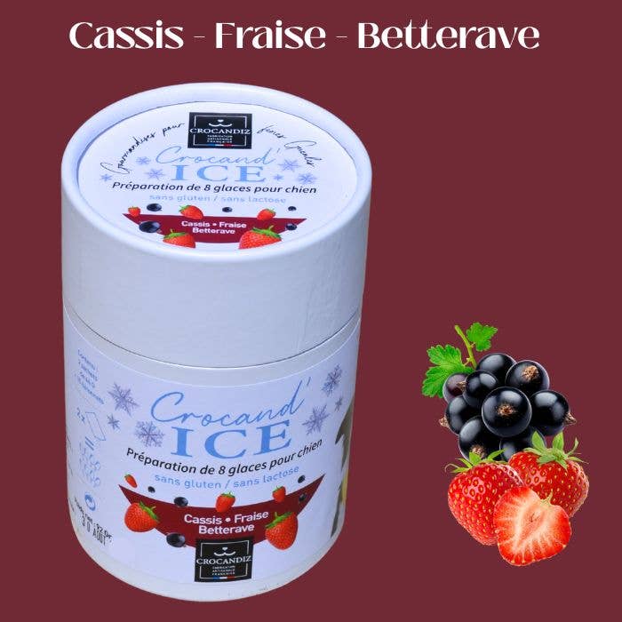Glace pour chien  Cassis et Fraise
