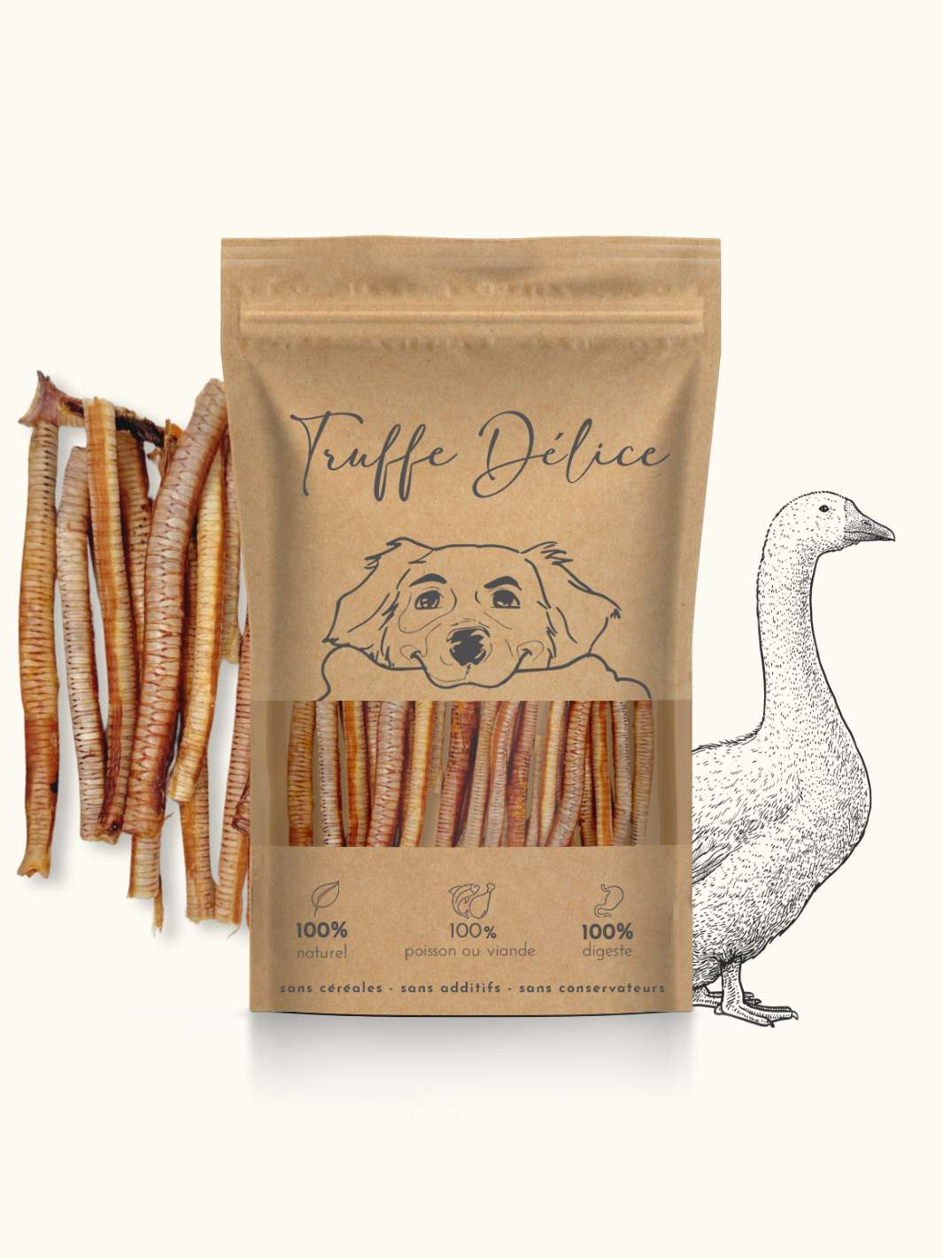 Trachées d’oie – Friandises naturelles pour chien