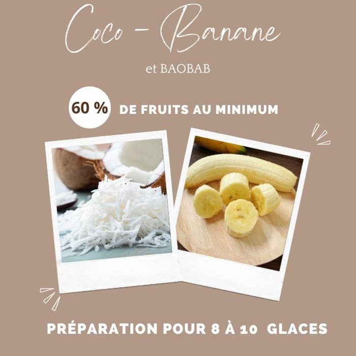 Glace pour chien  Coco, Banane