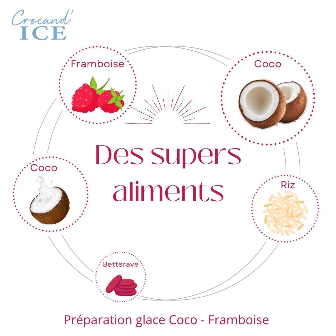 Glace pour chien  Coco et Framboise