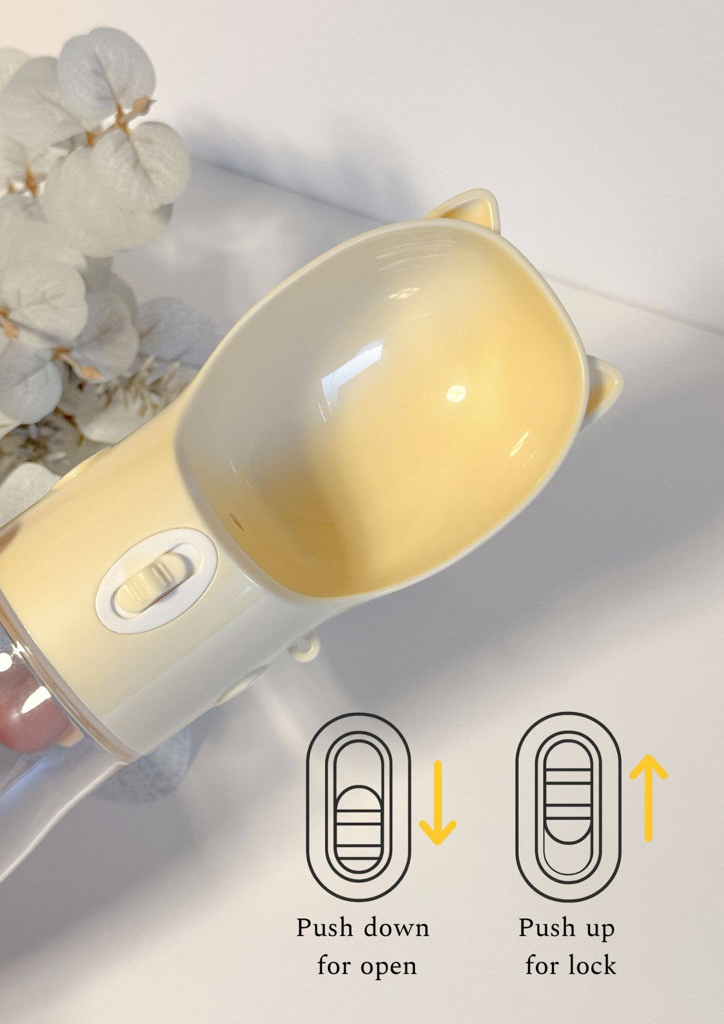 Bouteille d'eau pour animaux de compagnie Cute Ears, bouteille d'eau pour chien