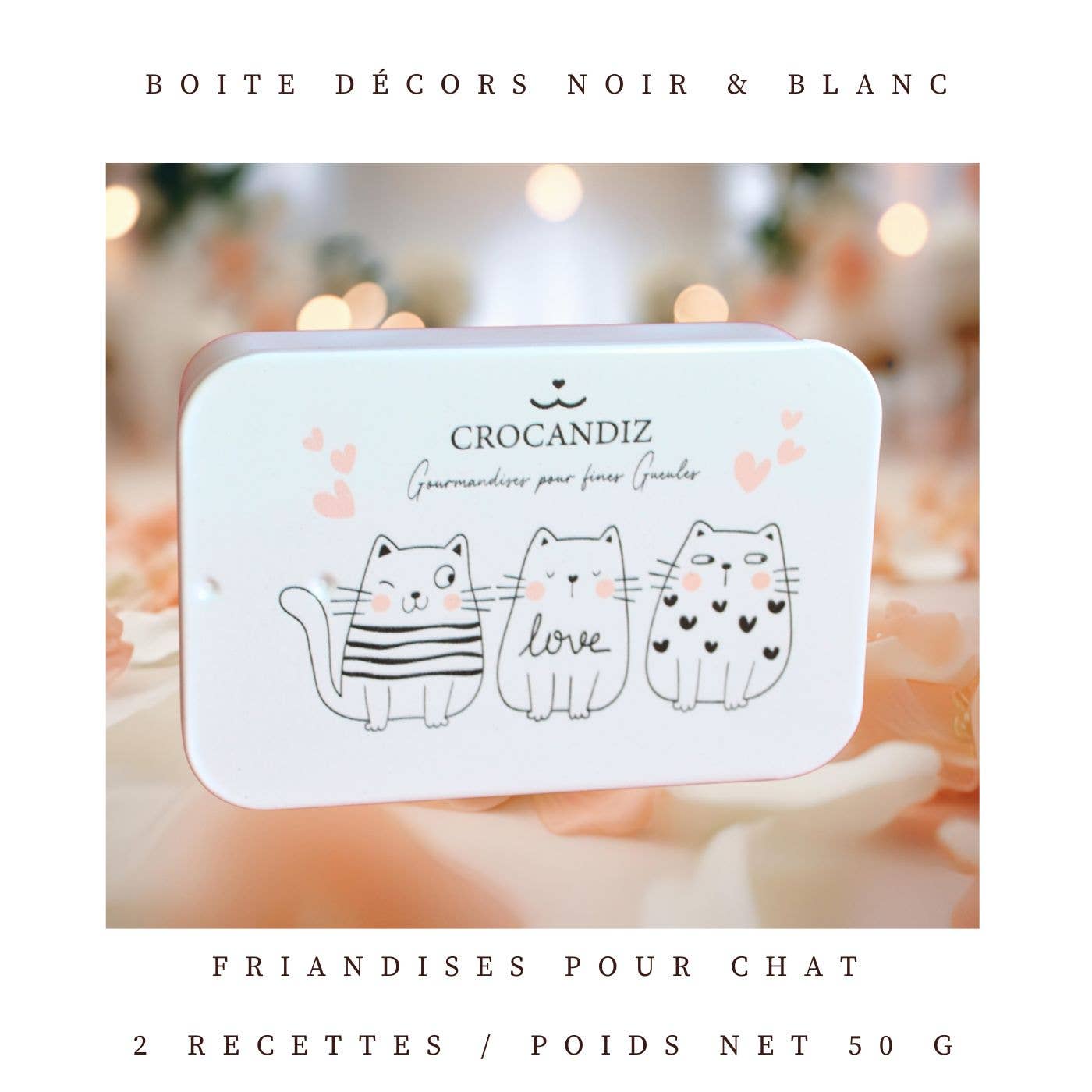 Boîte de friandises Chat – Collection Love ❤️🐱