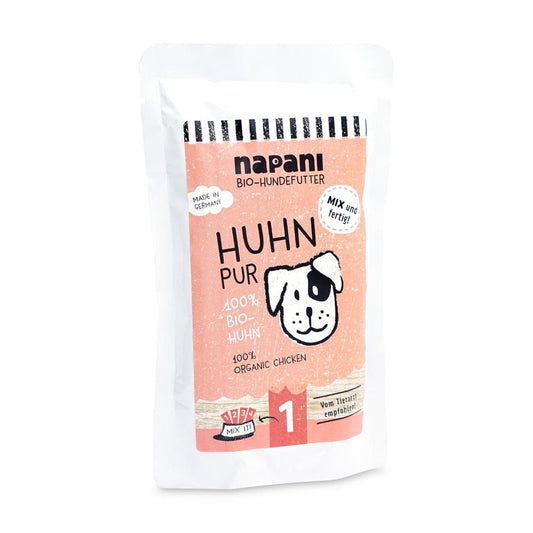 Menu bio au poulet - Nourriture humide complémentaire pour chien