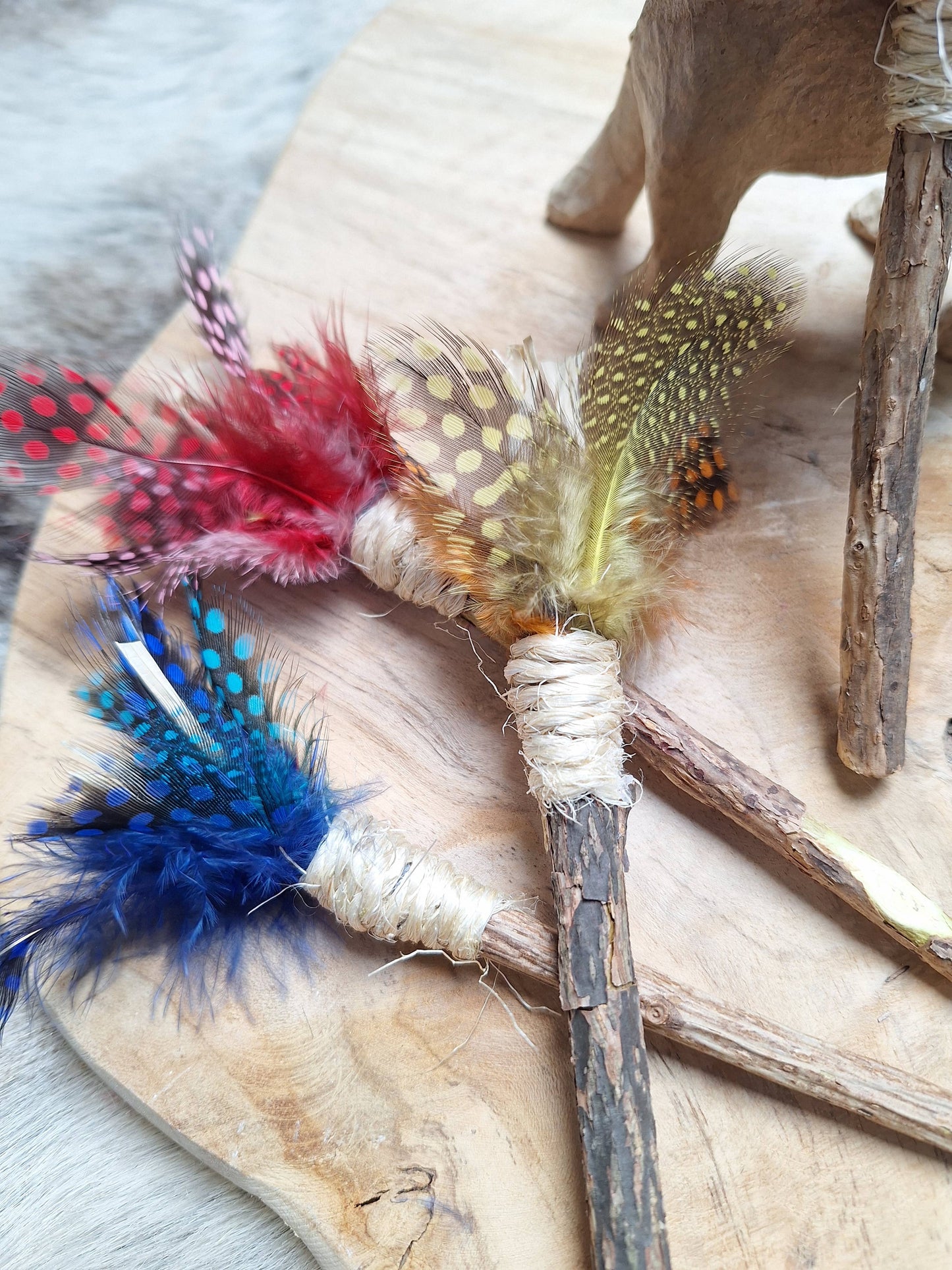 Bâton de Matatabi à plumes – Jeu naturel pour chat 🪶
