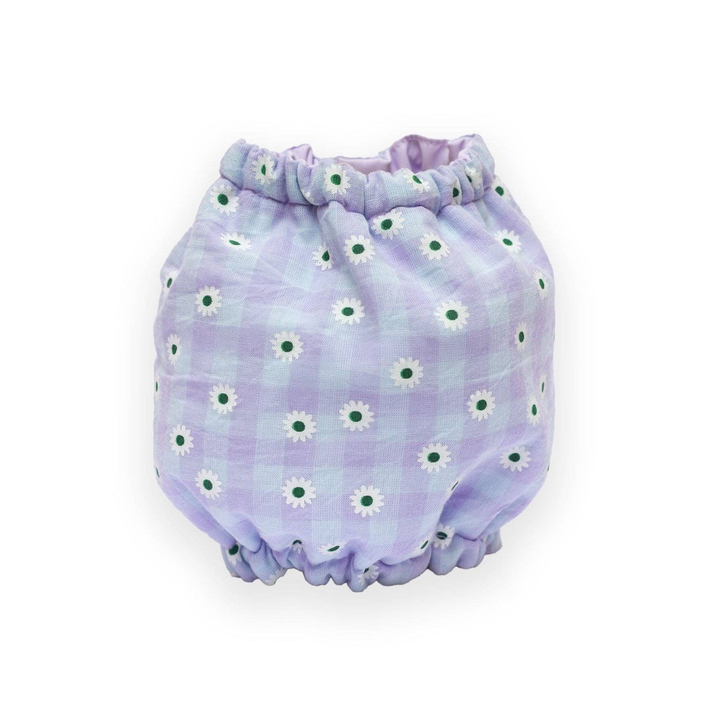 Snood Daisy pour chien – Imperméable & Réversible Lilas / Vichy Marguerites