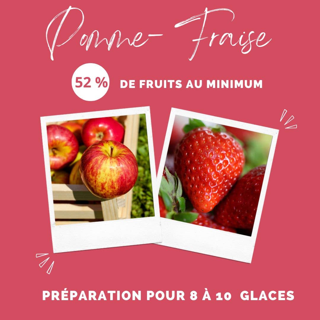 Glace pour chien Pomme  et Fraise