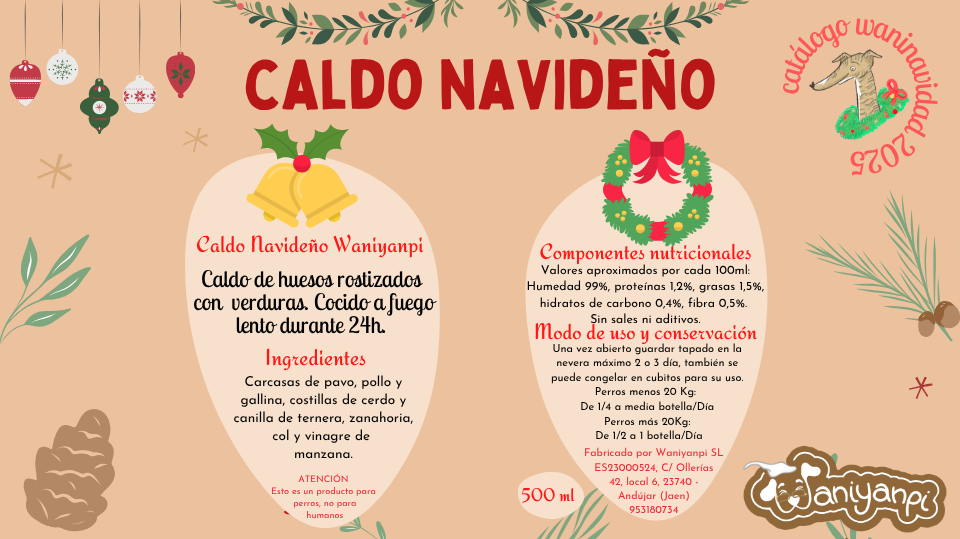 🎄 Bouillon de Noël – Recette Traditionnelle et réconfortante pour Chiens 🐶- 500ml