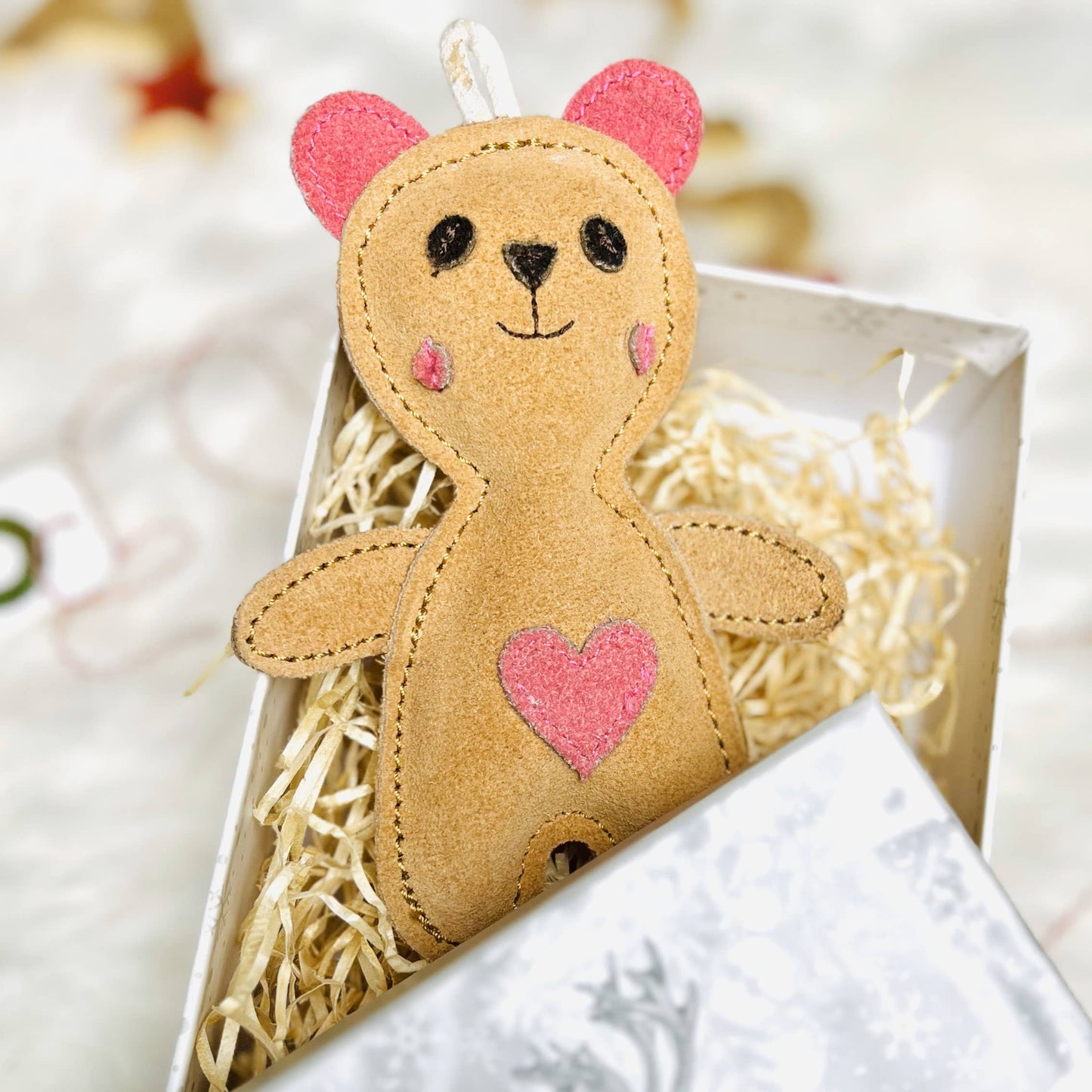 Ours en daim - Jouet pour petit chien