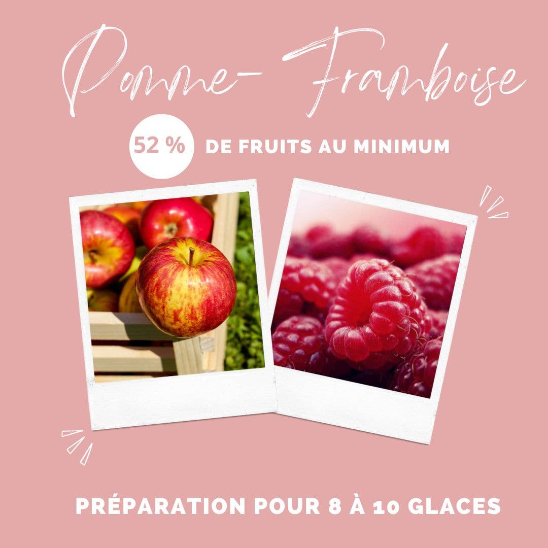 Glace pour chien Pomme  et Framboise