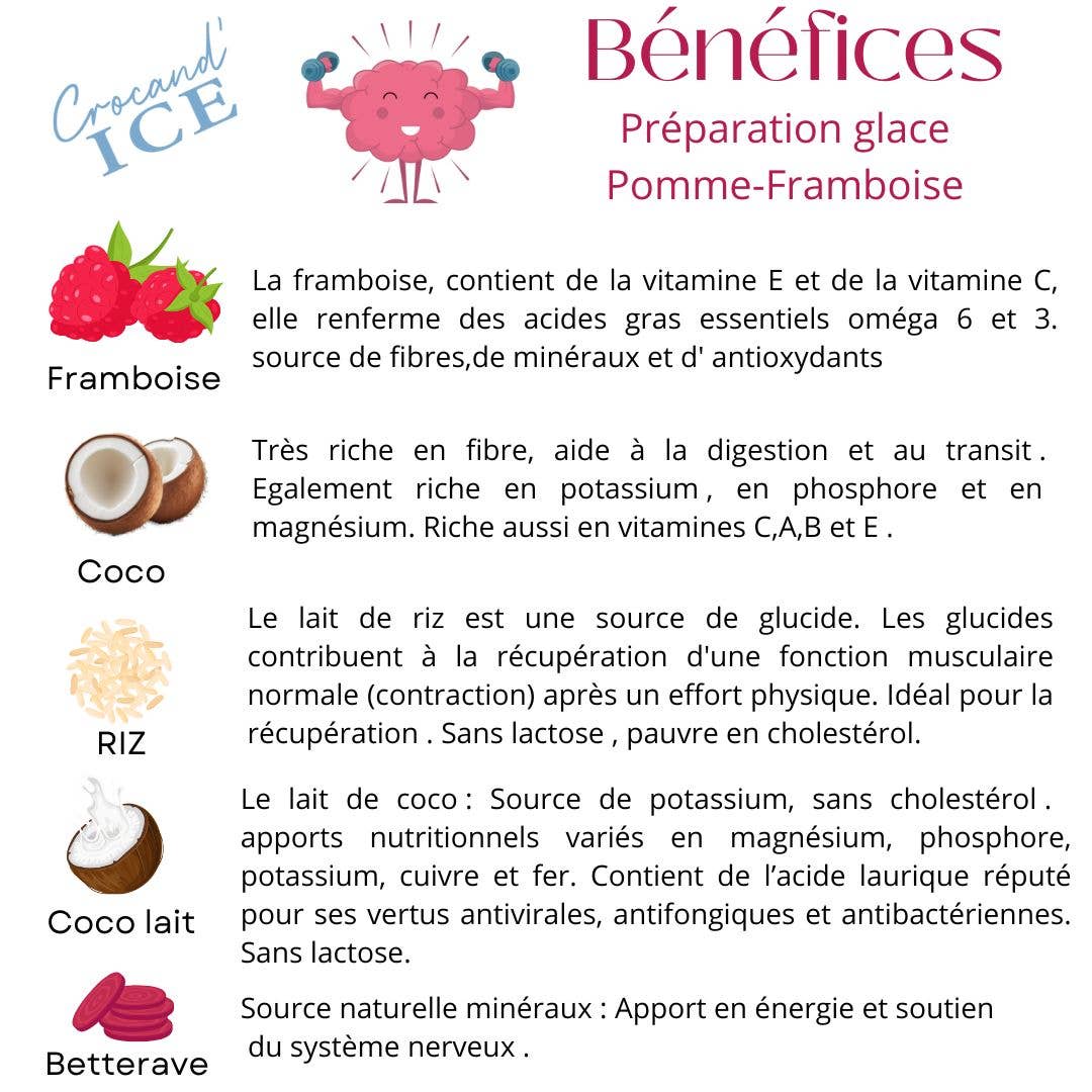 Glace pour chien  Coco et Framboise