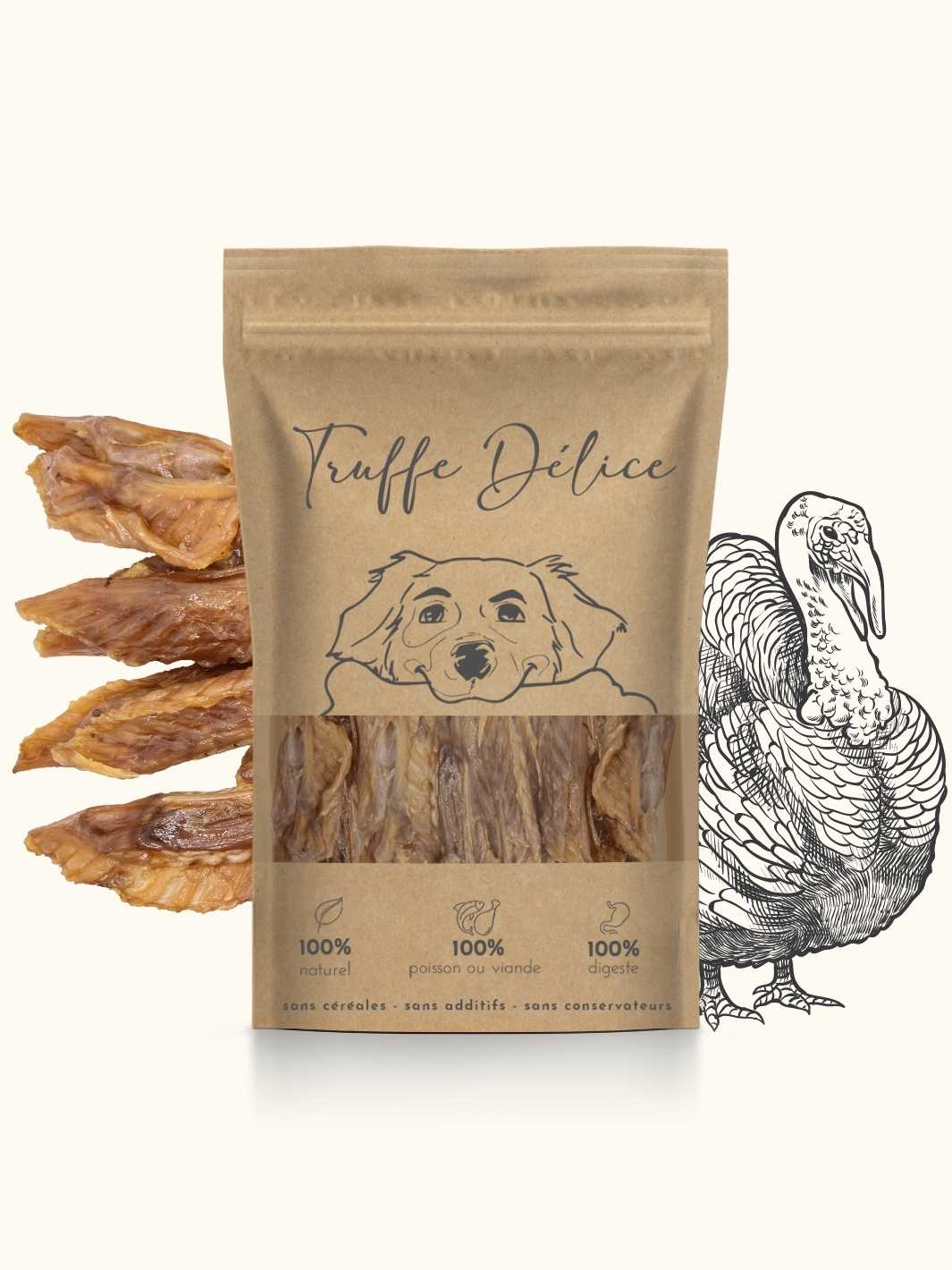 🦃 Wings de dinde – Friandises 100 % naturelles pour chien