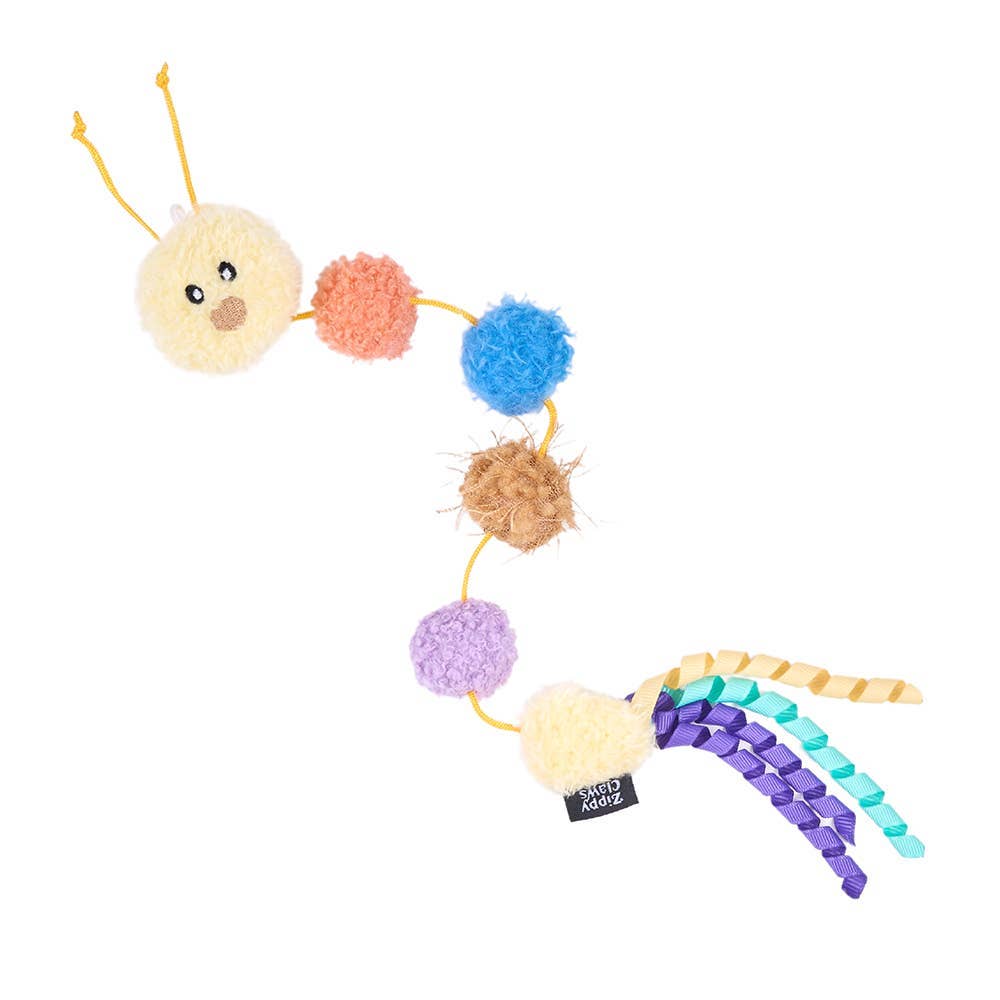 ZippyClaws PomPom Caterpillar – Jouet pour chat