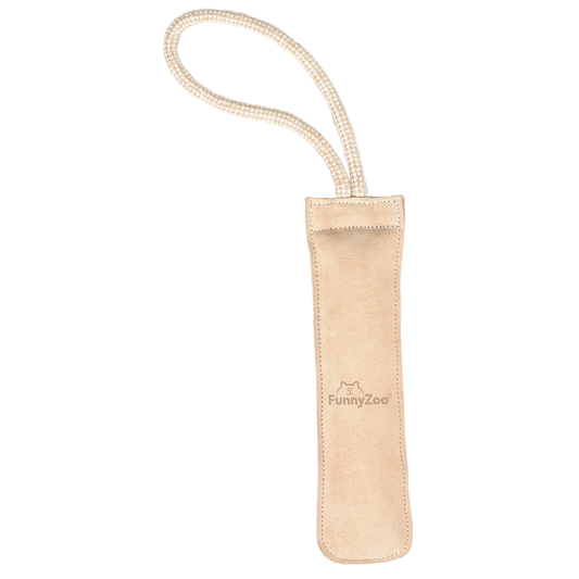 Manchette en suède avec corde – Jouet d’interaction pour chien