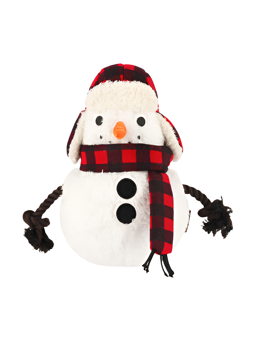 Peluche Bonhomme de neige - jouet pour chien