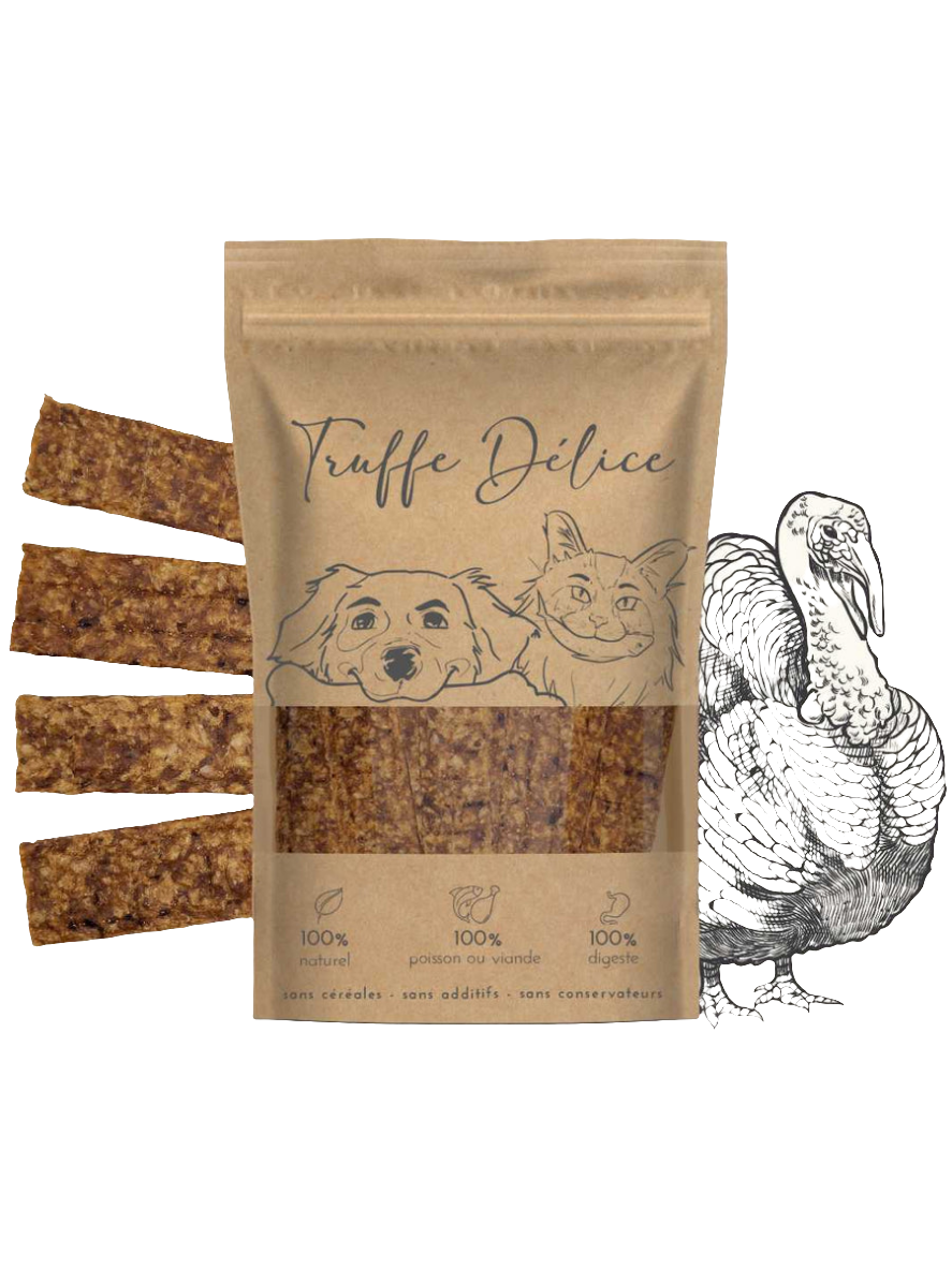 Lamelles de dinde - Friandises pour chien - 100g
