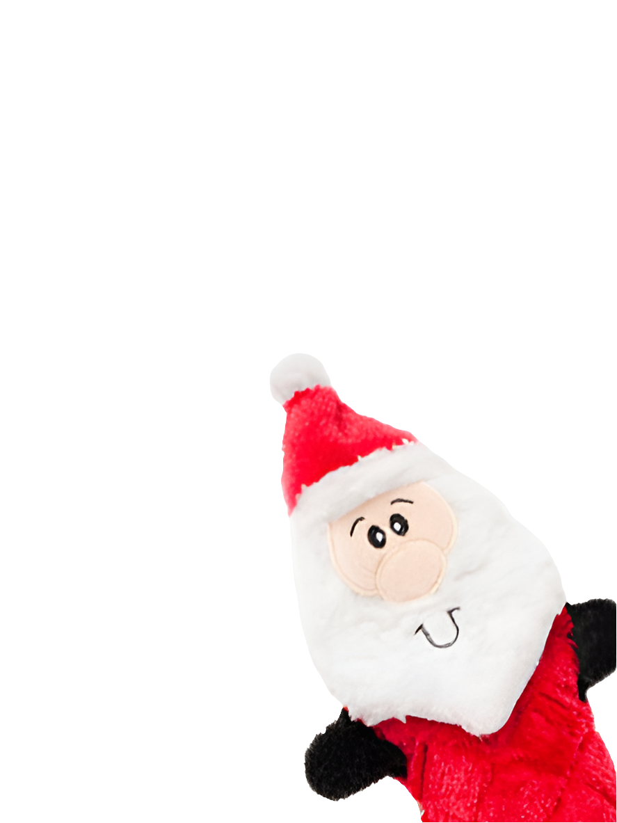 Peluche de Noël Père Noël Jigglerz - peluche pour chien