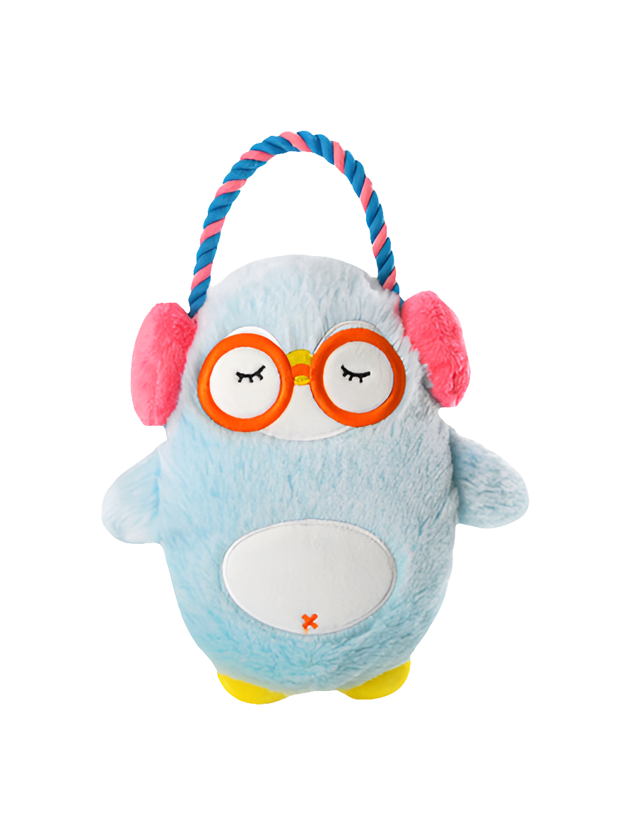 Peluche en corde et peluche Pingouin