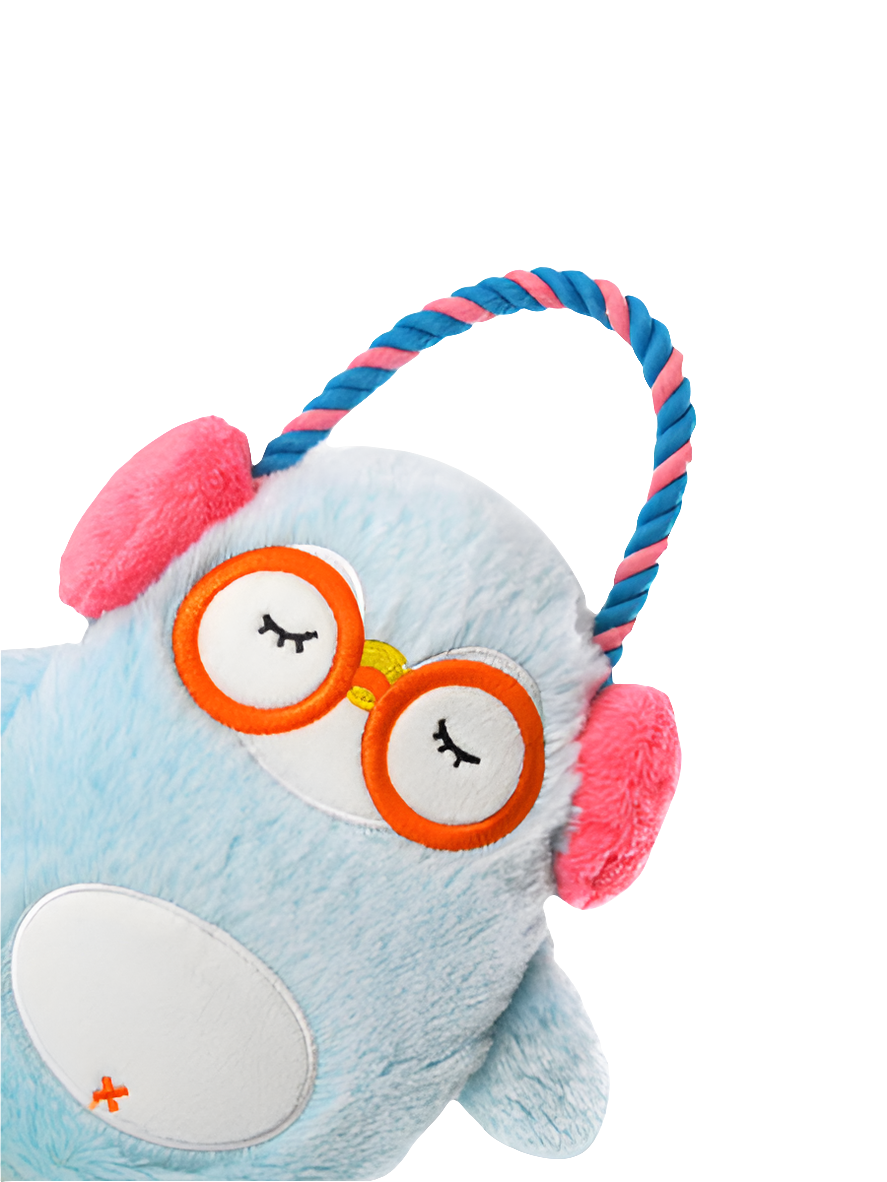 Peluche en corde et peluche Pingouin