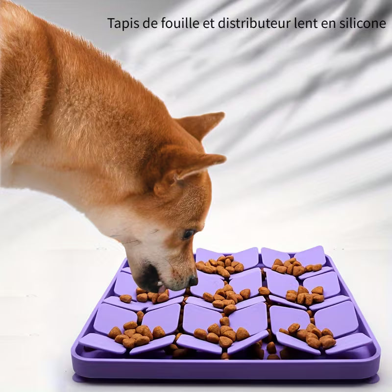 Tapis de léchage pour chien – alimentation lente