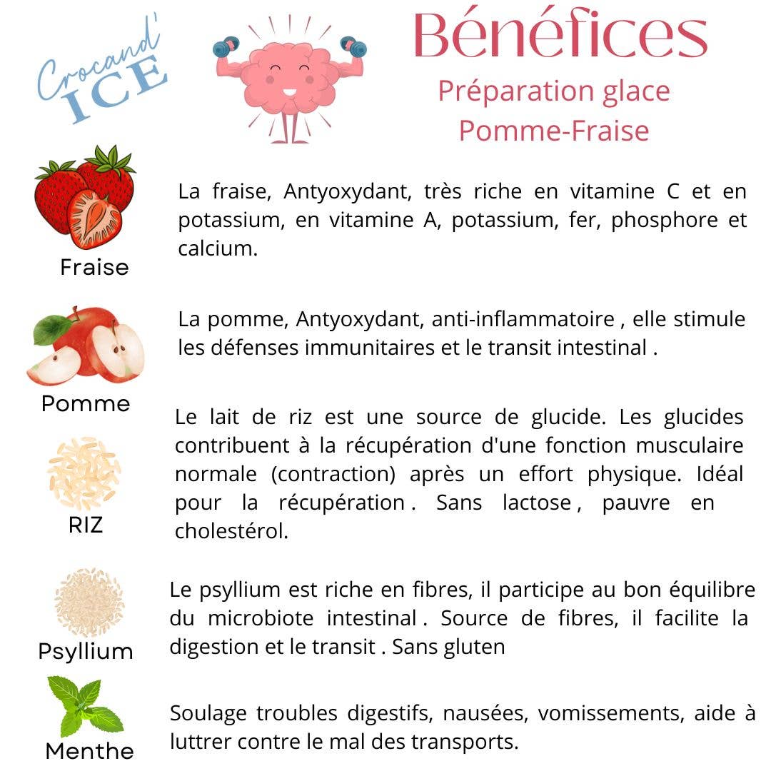 Glace pour chien Pomme  et Fraise