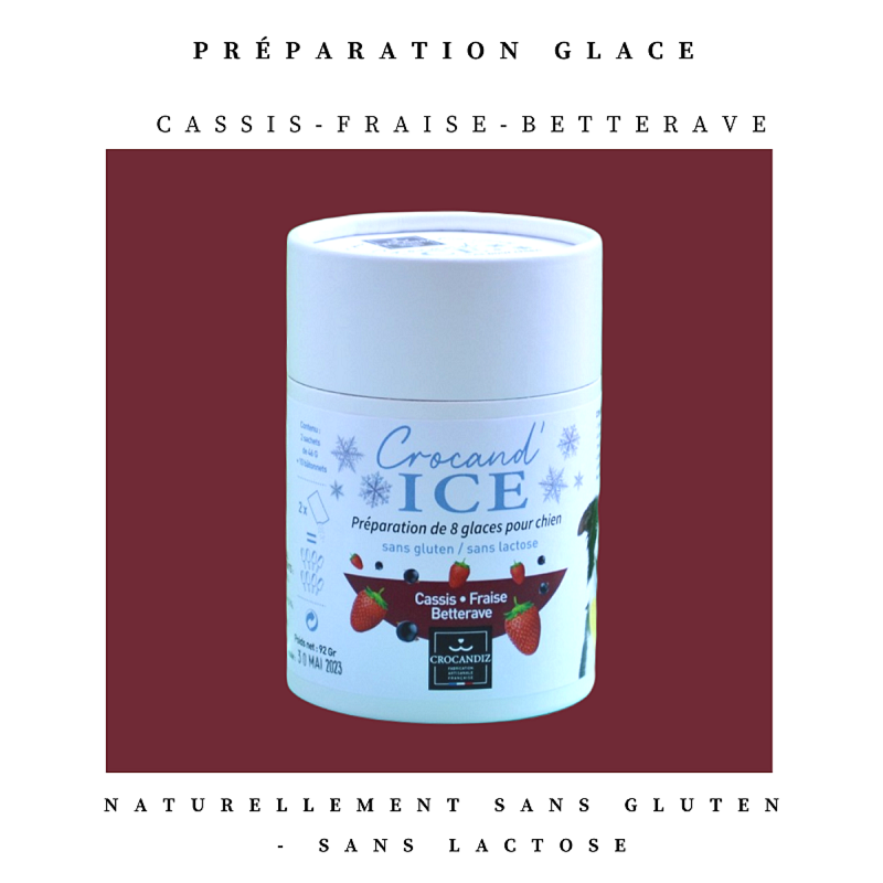 Glace pour chien  Cassis et Fraise