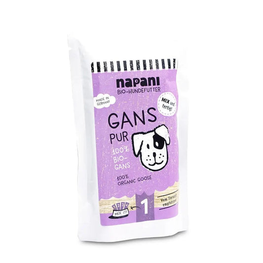 Menu bio à l'oie - Nourriture humide complémentaire pour chien