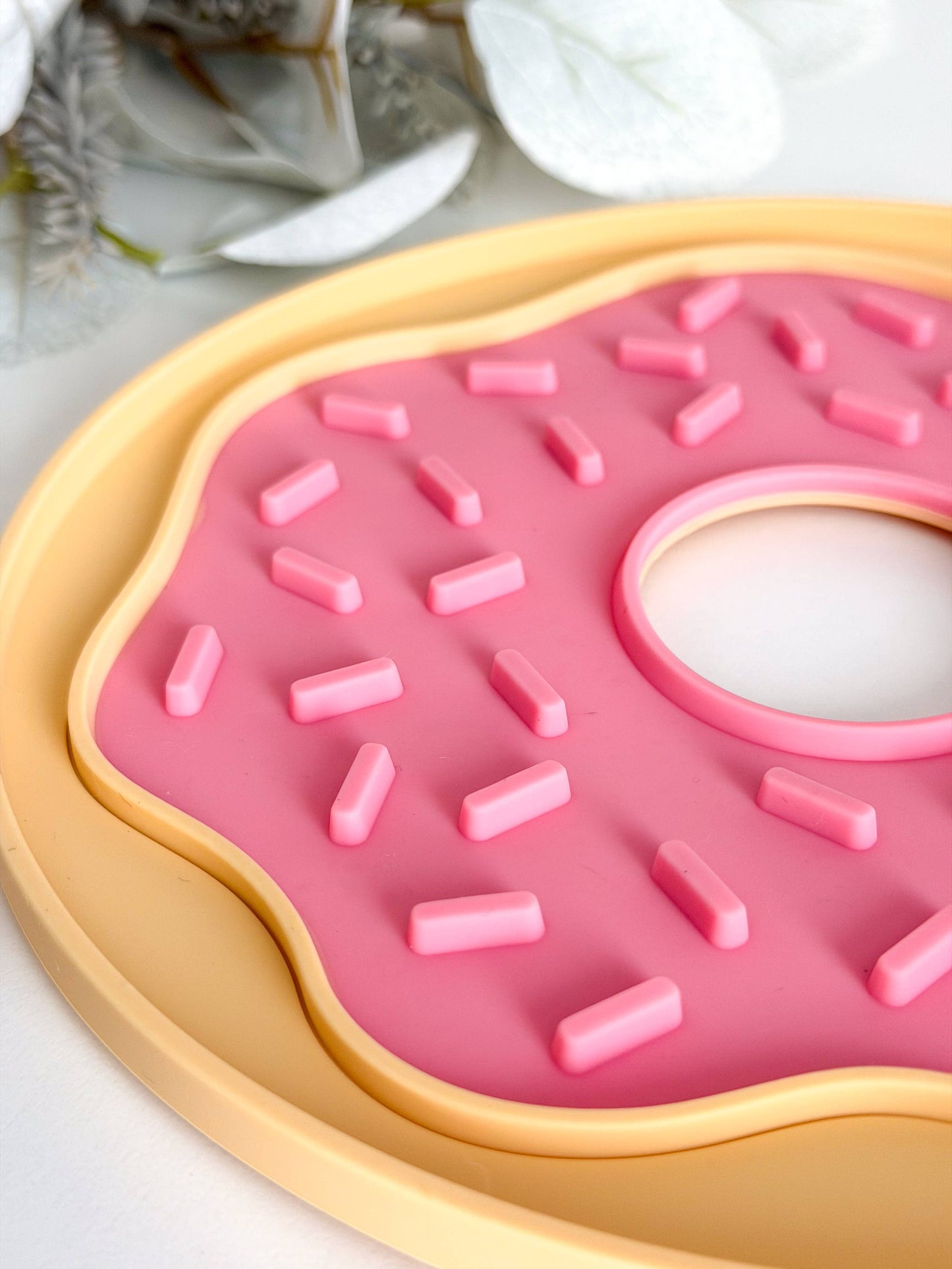 🍩 Tapis de léchage Donut - Tapis d'occupation pour chat et chien