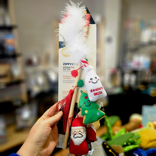 🎅 Canne à Pêche de Noël pour Chat – ZippyClaws