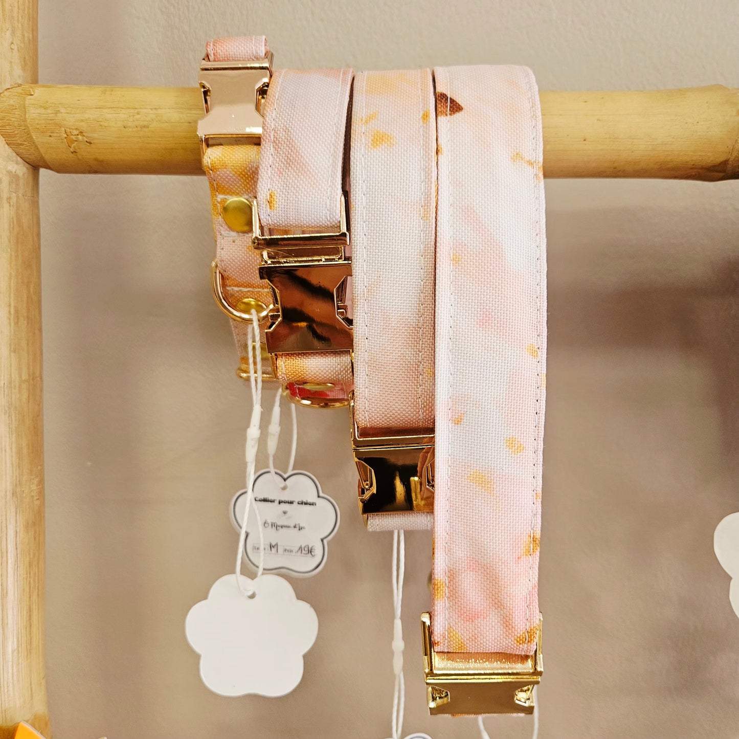 Collier réglable en tissu – Collection Aquarelle