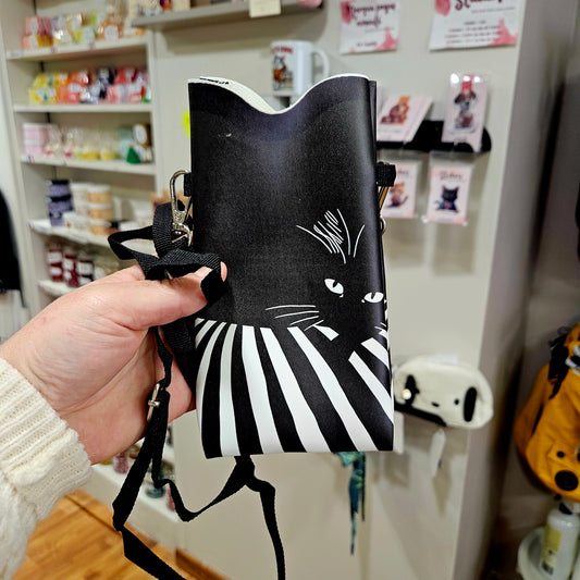🐈 Sac de Téléphone Motif Chat Noir