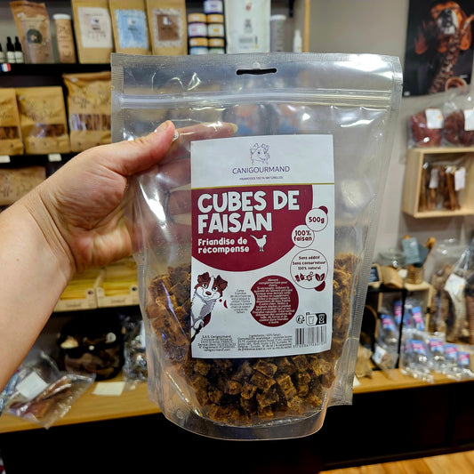 Cubes de Faisan – Friandises naturelles pour chien