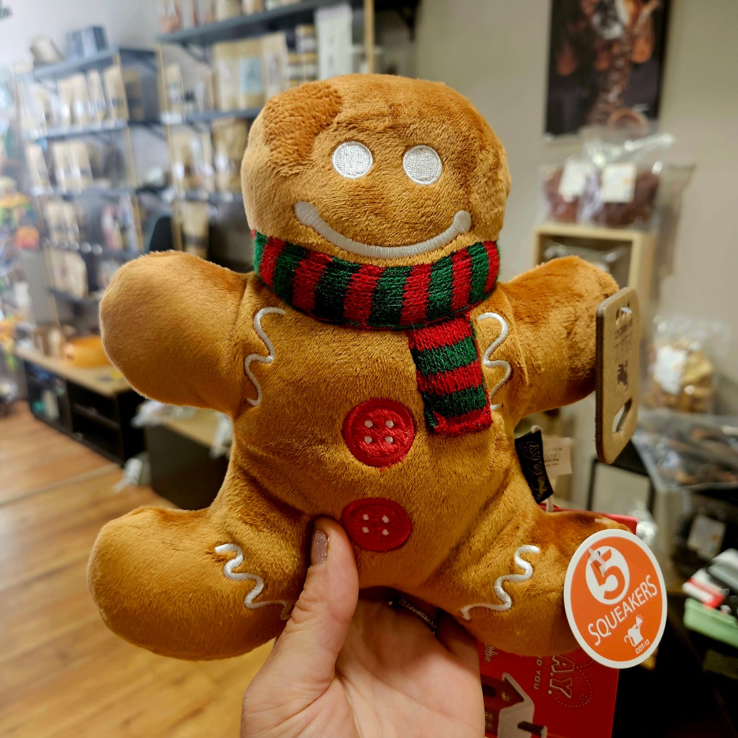 Peluche pain d’épices - jouet pour chien