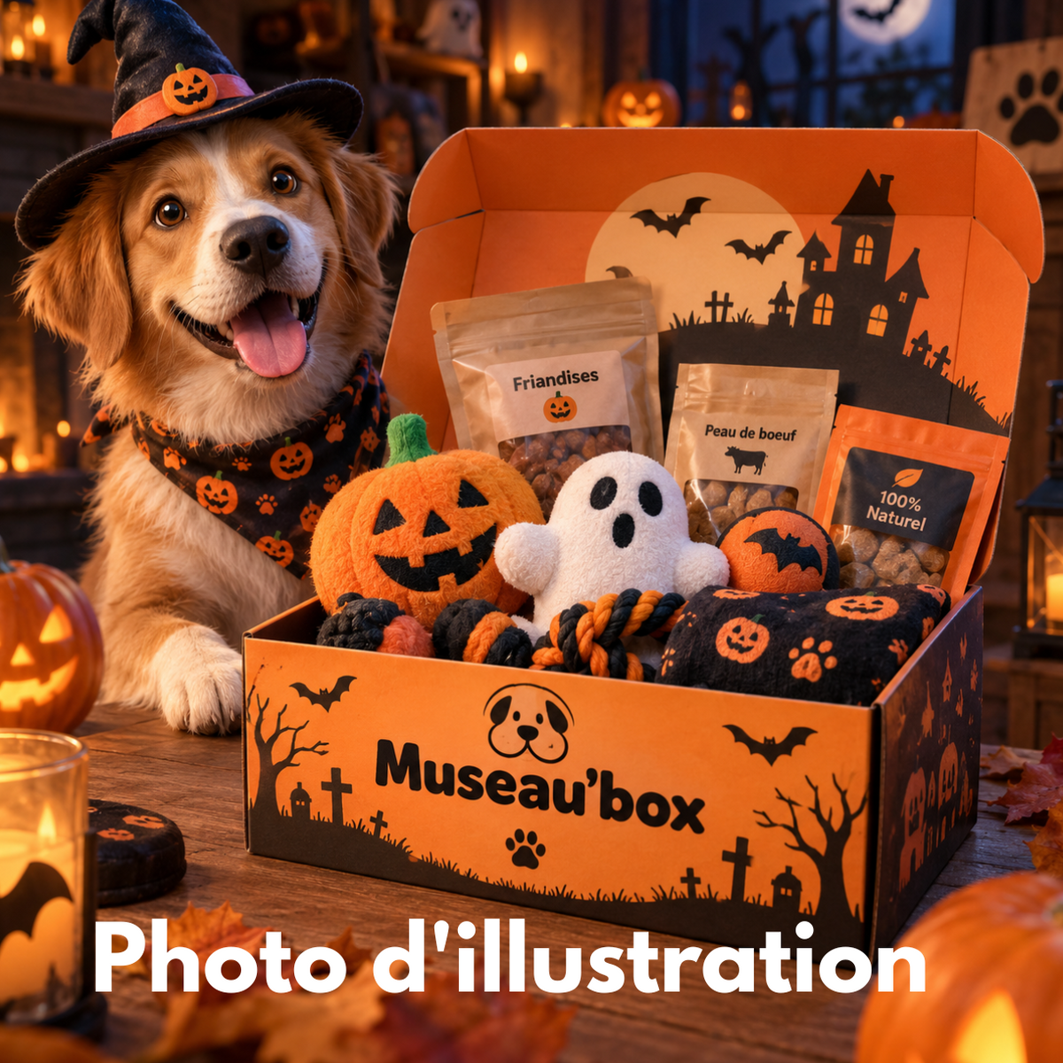 Museau'box Halloween pour chien - Édition limitée bimestrielle - Réservation