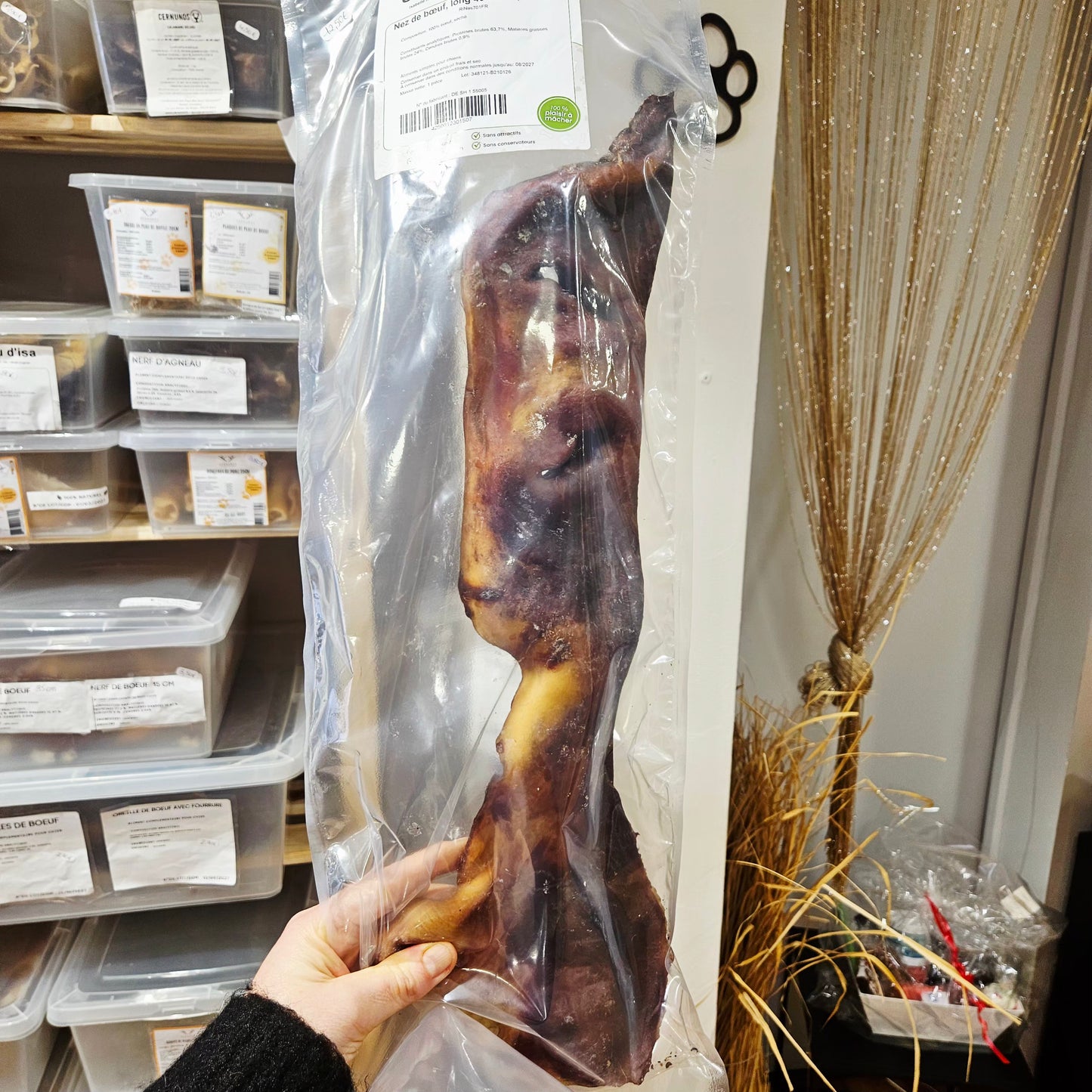 Museau de bœuf long 50-80 cm - Mastication gourmande pour chien