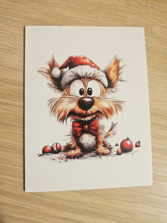 🎄 Carte de vœux de Noël – Chiens