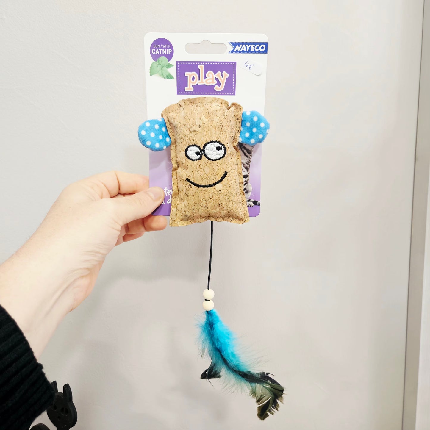 Jouet Moai pour chat avec herbe à chat