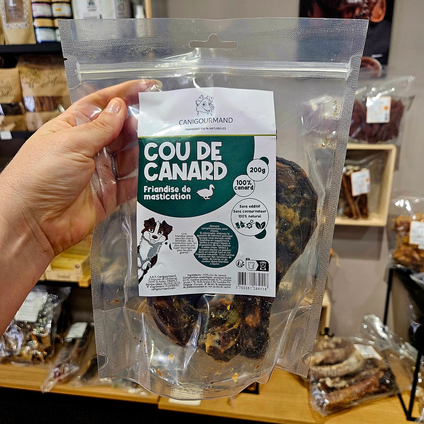 Cous de canard - mastication gourmande pour chien - 200g